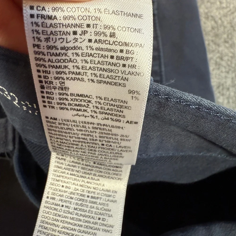 Banana Republic Traveler Pants Mens 38x32 Blue‎ Slim Fit Stretch Casual Chino